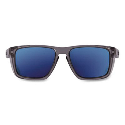 ergodyne Skullerz SIXTEN Anti-Scratch Anti-Fog Safety Glasses with Side Shields, Smoke Full Frame, Polarized Mirrored Blue Dual Lens (58240)
