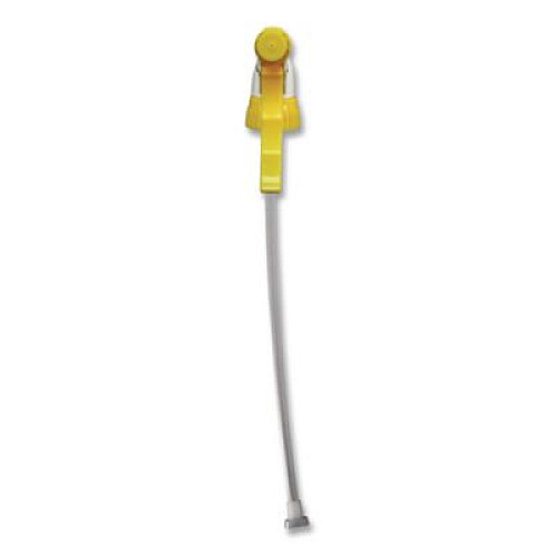 Impact Chemical Resistant Trigger Sprayer, 9.88" Tube, Fits 32 oz Bottles, Yellow/White, 24/Carton (60192491)