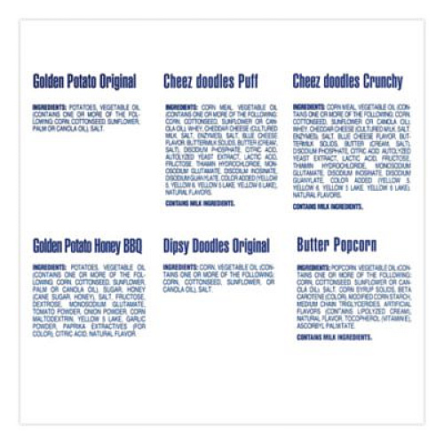 Wise Grab and Snack Variety Pack, Assorted Flavors, 50/Pack (22002063)