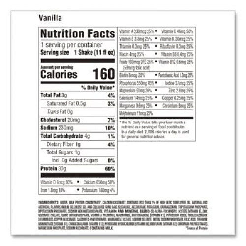 Premier Protein Vanilla Shake, 11 oz Bottle, 15/Carton (22002614)