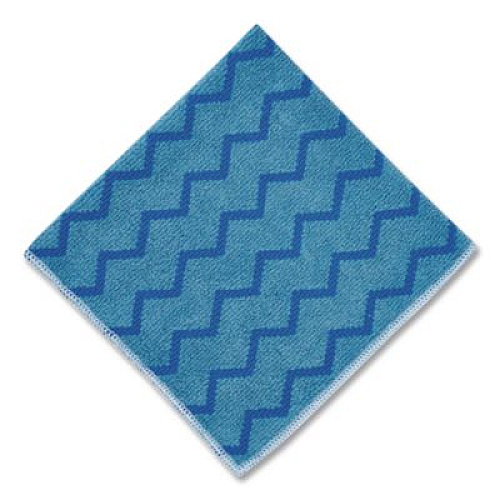 Rubbermaid Commercial HYGEN Microfiber Cleaning Cloths, 16 x 16, Blue, 12/Carton (Q620BLUCT)
