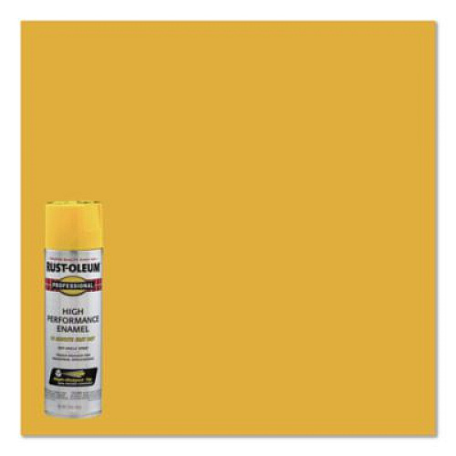 Rust-Oleum Professional Spray Paint, Gloss Yellow, 15 oz Aerosol Can, 6/Carton (7543838CT)