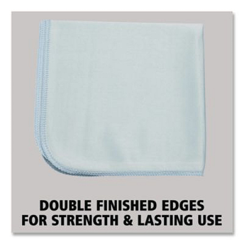 Rubbermaid Commercial Executive Series Hygen Cleaning Cloths, Glass Microfiber, 16 x 16, Blue, 12/Carton (Q630)