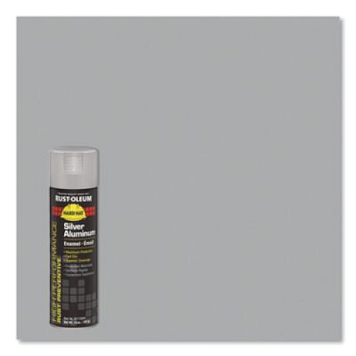 Rust-Oleum Hard Hat High Performance V2100 System Rust Preventive Enamel Spray Paint, Gloss Silver Aluminum, 15 oz Aerosol Can, 6/Carton (V2115838CT)