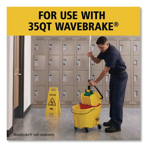 Rubbermaid Commercial WaveBrake 2.0 Dirty Water Bucket, 18 qt, Plastic, Red (2064907)
