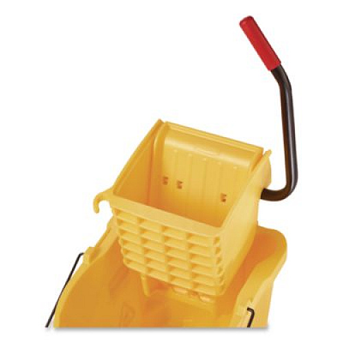Rubbermaid Commercial WaveBrake 2.0 Bucket/Wringer Combos, Side-Press, 26 qt, Plastic, Yellow (FG748000YEL)