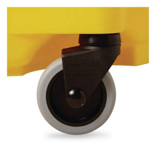 Rubbermaid Commercial WaveBrake 2.0 Bucket/Wringer Combos, Side-Press, 26 qt, Plastic, Yellow (FG748000YEL)