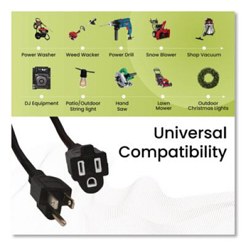 GoGreen Power 16 AWG Outdoor Extension Cord, 8 ft, 13 A, Black (GG13708BK)