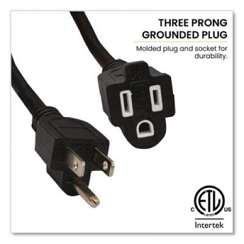 GoGreen Power 16 AWG Outdoor Extension Cord, 8 ft, 13 A, Black (GG13708BK)