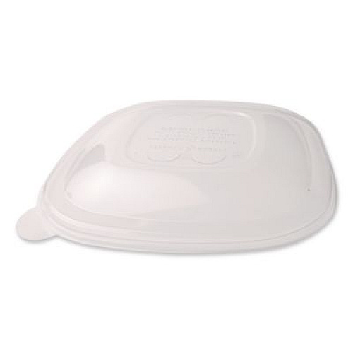 World Centric PLA Lids for Fiber Bowls, 8.8 x 8.8 x 1.4, Clear, 200/Carton (BQLCS24)
