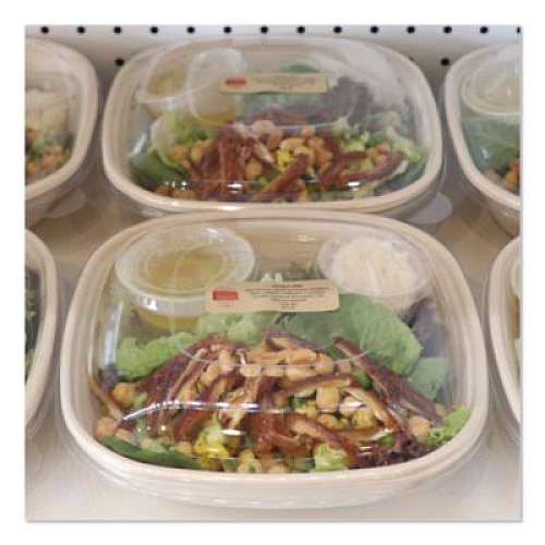 World Centric PLA Lids for Fiber Bowls, 8.8 x 8.8 x 1.4, Clear, 200/Carton (BQLCS24)