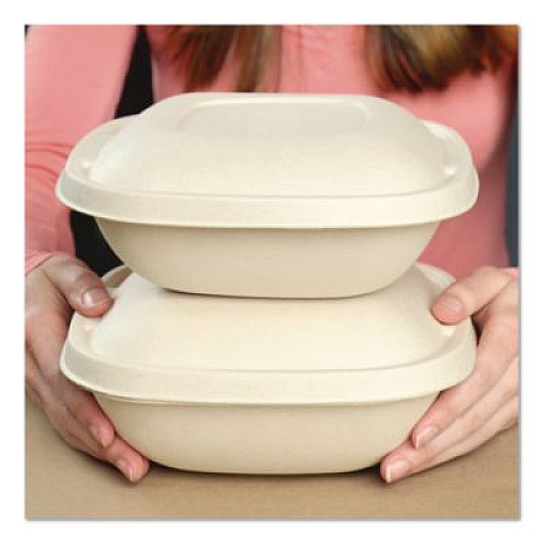 World Centric Fiber Bowls, 32 oz, 8.3 x 8.3 x 1.8, Natural, Paper, 400/Carton (BQSC32LFS)