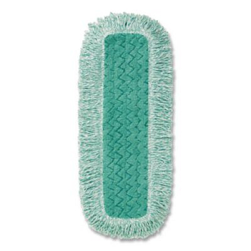 Rubbermaid Commercial Dust Pad with Fringe, Microfiber, 18" Long, Green (Q418GN)
