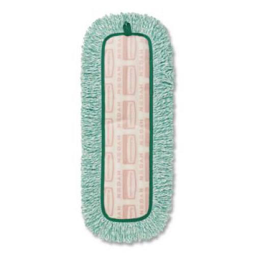 Rubbermaid Commercial Dust Pad with Fringe, Microfiber, 18" Long, Green (Q418GN)