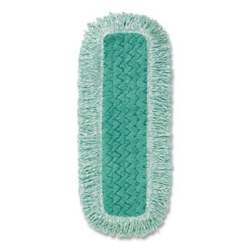 Rubbermaid Commercial Dust Pad with Fringe, Microfiber, 18" Long, Green, 6/Carton (Q418GNCT)