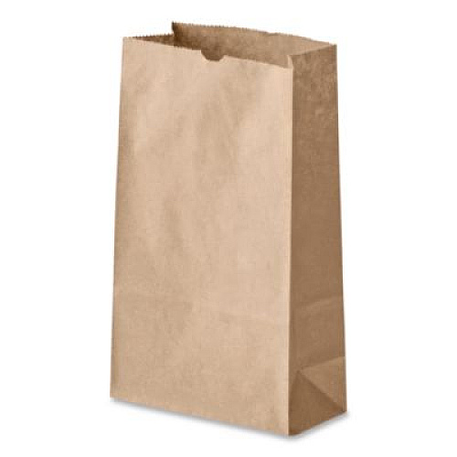 Ross & Wallace Paper Products Grocery Paper Bags, 5# Size, 35# Basis Weight, 5.25" x 3.38" x 10.94", Kraft, 500/Bundle (GK5500)
