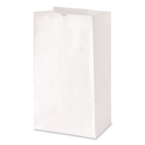 Ross & Wallace Paper Products Grocery Paper Bags, 16# Size, 40# Basis Weight, 7.75" x 4.75" x 16", White, 500/Bundle (GW16500)
