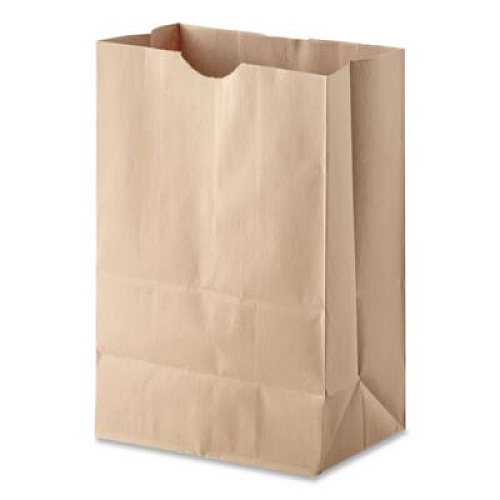 Ross & Wallace Paper Products Grocery Paper Bags, 1/6 BBL Size, 40# Basis Weight, 12" x 7" x 17", Kraft, 400/Bundle (SK164040)