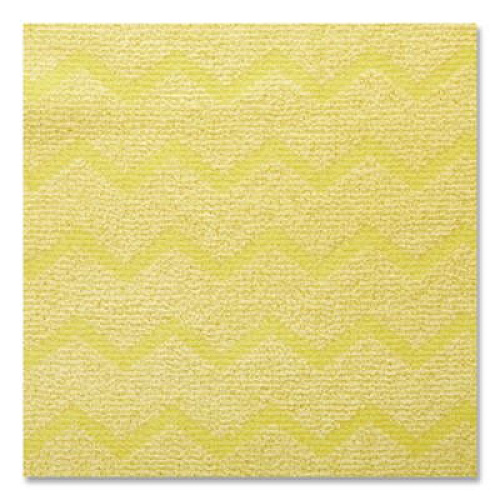 Rubbermaid Commercial Reusable Cleaning Cloths, Microfiber, 16 x 16, Yellow, 12/Carton (Q610)