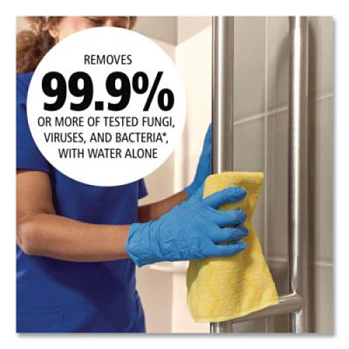 Rubbermaid Commercial Reusable Cleaning Cloths, Microfiber, 16 x 16, Yellow, 12/Carton (Q610)
