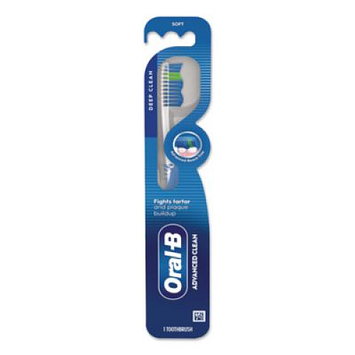 Oral-B Advanced Clean Soft Bristle Toothbrush, Randomly Assorted Colors, 72/Carton (10998)