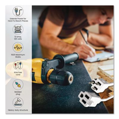 GoGreen Power 16 AWG Outdoor Extension Cord, 18 ft, 13 A, White (GG13718WH)