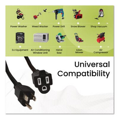 GoGreen Power 14 AWG Heavy-Duty Extension Cord, 100 ft, 13 A, Black (GG13800BK)