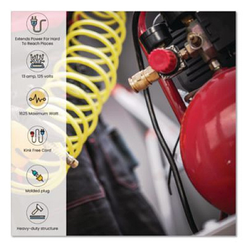 GoGreen Power 14 AWG Heavy-Duty Extension Cord, 100 ft, 13 A, Black (GG13800BK)