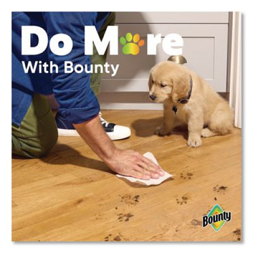 Bounty Kitchen Roll Paper Towels, 2-Ply, White, 10.5 x 11, 75 Sheets/Roll, 4 Triple Rolls/Pack, 6 Packs/Carton (16007)