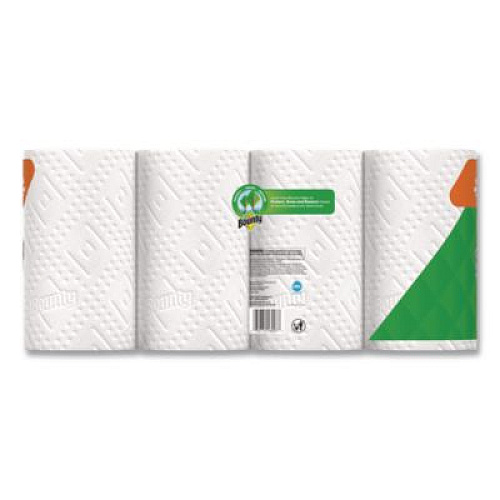 Bounty Kitchen Roll Paper Towels, 2-Ply, White, 10.5 x 11, 75 Sheets/Roll, 4 Triple Rolls/Pack, 6 Packs/Carton (16007)