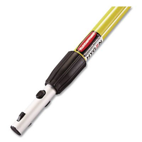 Rubbermaid Commercial HYGEN HYGEN Quick-Connect Extension Handle, 48" to 72", Yellow/Black (Q755)
