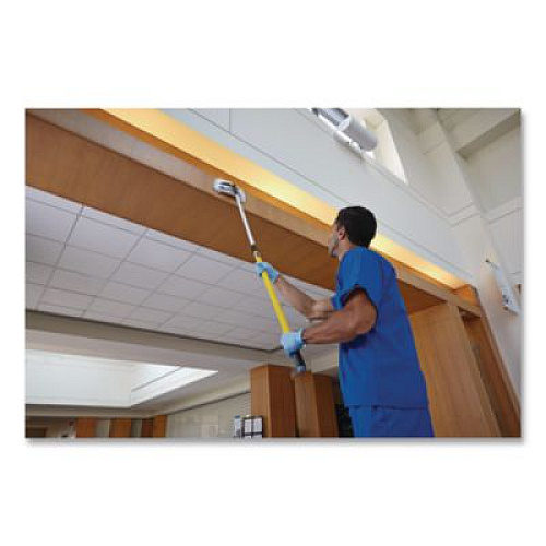 Rubbermaid Commercial HYGEN HYGEN Quick-Connect Extension Handle, 48" to 72", Yellow/Black (Q755)