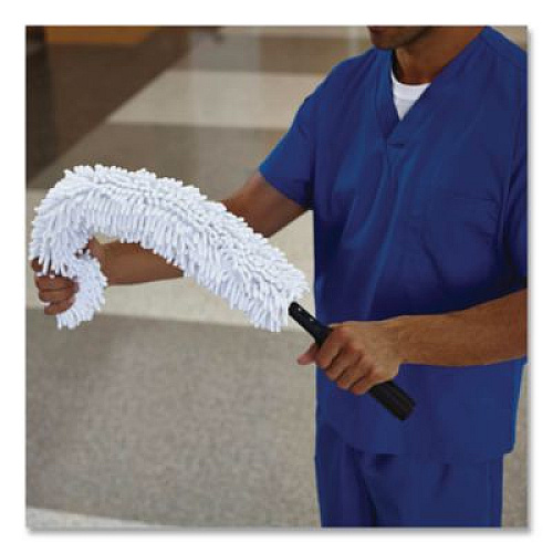 Rubbermaid Commercial HYGEN HYGEN Quick-Connect Flexible Dusting Wand, 28.38" Handle (Q852WHI)
