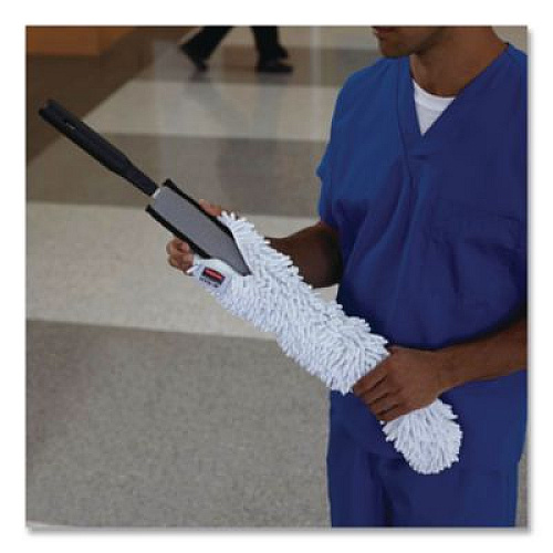 Rubbermaid Commercial HYGEN HYGEN Quick-Connect Flexible Dusting Wand, 28.38" Handle (Q852WHI)