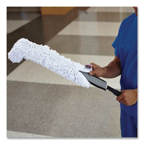 Rubbermaid Commercial HYGEN HYGEN Quick-Connect Flexible Dusting Wand, 28.38" Handle (Q852WHI)