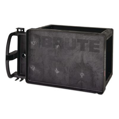 Rubbermaid Commercial BRUTE Heavy-Duty Utility Cart with Lipped Shelves, Plastic, 2 Shelves, 500 lb Capacity, 17.13" x 38.5" x 38.88", Black (450088BK)