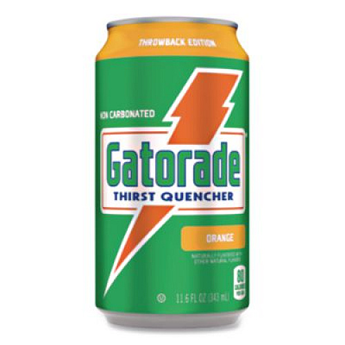 Gatorade Thirst Quencher Can, Orange, 11.6oz Can, 24/Carton (00902)