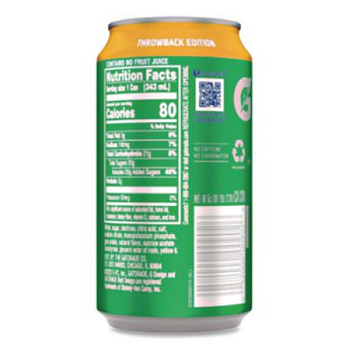 Gatorade Thirst Quencher Can, Orange, 11.6oz Can, 24/Carton (00902)