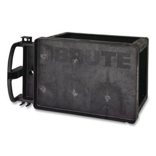Rubbermaid Commercial BRUTE Heavy-Duty Utility Cart with Lipped Shelves, Plastic, 2 Shelves, 500 lb Capacity, 25.88" x 45.25" x 37.13", Black (452010BLA)