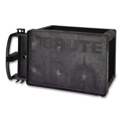 Rubbermaid Commercial BRUTE Heavy-Duty Utility Cart with Lipped Shelves, Plastic, 2 Shelves, 500 lb Capacity, 25.9" x 45.2" x 32.2",  Black (452088BK)