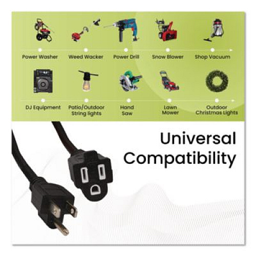 GoGreen Power 16 AWG Outdoor Extension Cord, 15 ft, 13 A, Black (GG13715BK)