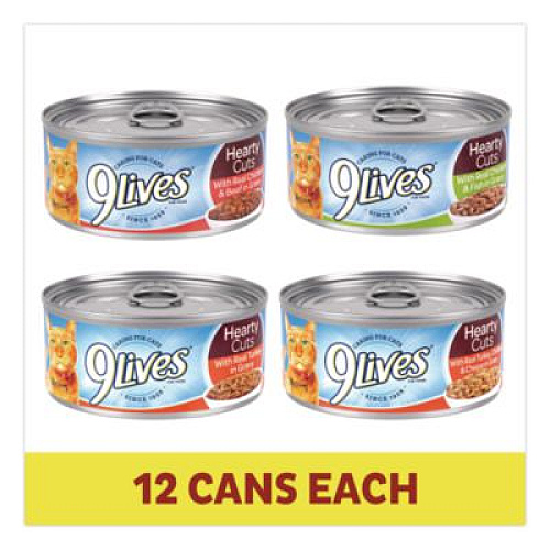 9 Lives Gravy Classics Wet Cat Food Variety Pack, Assorted Flavors, 5.5 oz Can, 48/Carton (22002667)