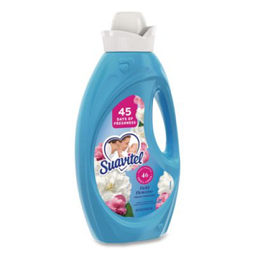 Suavitel Fabric Softener, Floral Scent, 46 oz Bottle, 6/Carton (61034387CT)