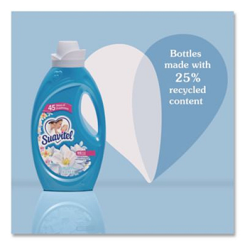 Suavitel Fabric Softener, Floral Scent, 46 oz Bottle, 6/Carton (61034387CT)