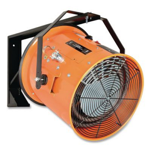 Global Industrial Electric Salamander Heater with Adjustable Thermostat, 240 V, 15,000 W, 23.03 x 34.75 x 24.68, Orange (653568)