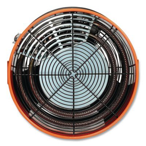Global Industrial Electric Salamander Heater with Adjustable Thermostat, 240 V, 15,000 W, 23.03 x 34.75 x 24.68, Orange (653568)