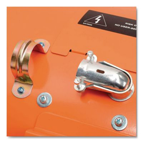 Global Industrial Electric Salamander Heater with Adjustable Thermostat, 480 V, 15,000 W, 23.03 x 20 x 24.68, Orange (653569)