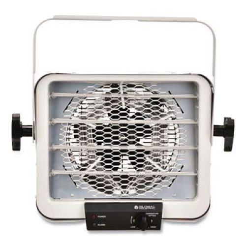 Global Industrial Unit Heater, Horizontal Downflow, Multi-Watt, 5,000 W, 18.31 x 14.75 x 17.5, Gray (653577)