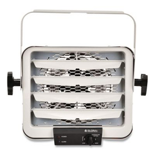 Global Industrial Unit Heater, Horizontal Downflow, Multi-Watt, 5,000 W, 18.31 x 14.75 x 17.5, Gray (653577)