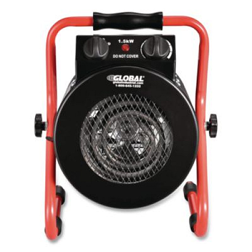 Global Industrial Portable Electric Space Heater, 1,500 W, 11.25 x 14.75 x 17.5, Black (653579)